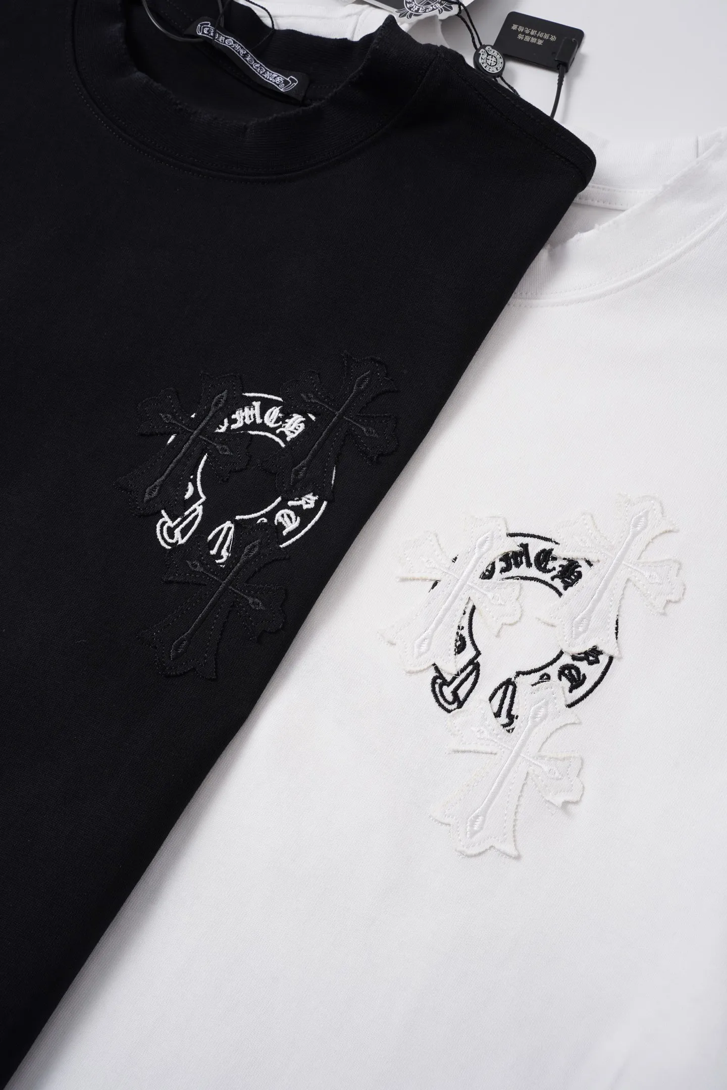 【 】 Chrome Hearts/ 32 ， ， ， ！！ ， ！ # ， ； 。 oversize ， ！ ， ！ “ ” 💏 :Black White Size:S-XL